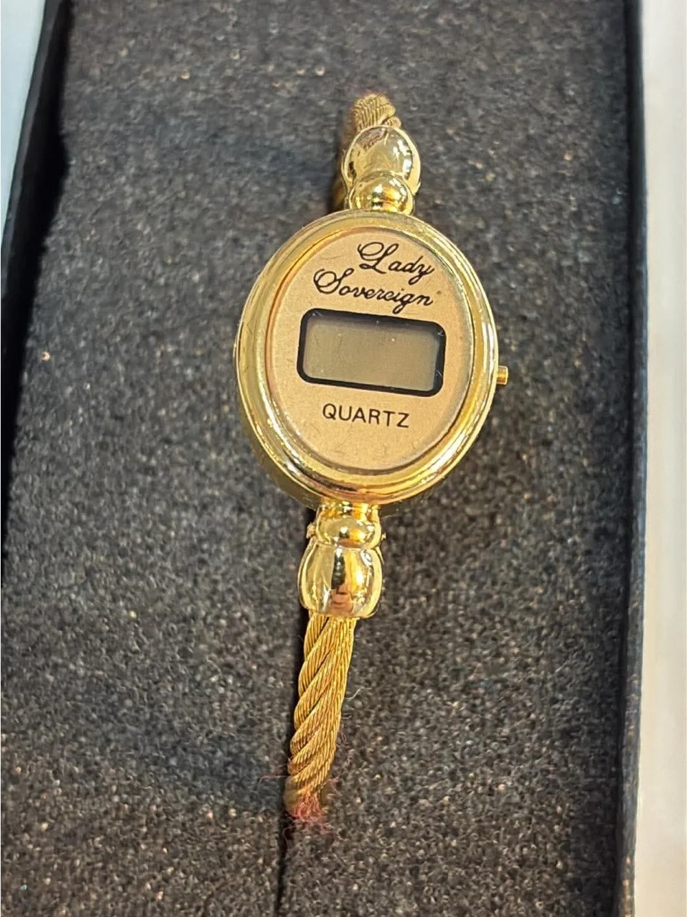 Lady Sovereign Gold-Tone Quartz Bracelet Watch